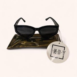 INDY Nolita Black Cat-Eye Sunglasses